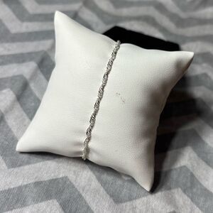 New! Silver Tone Dainty Bracelet Lobster Clasp & Extension